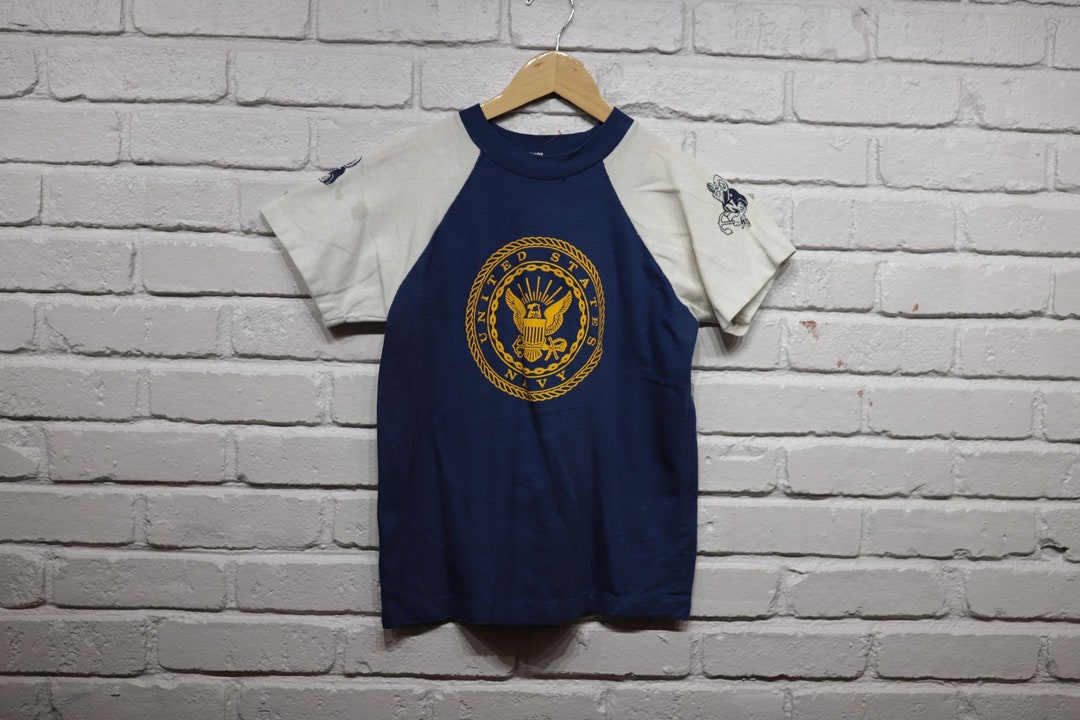 80s United States Navy Artex Tee Shirt Size Small Etsy
