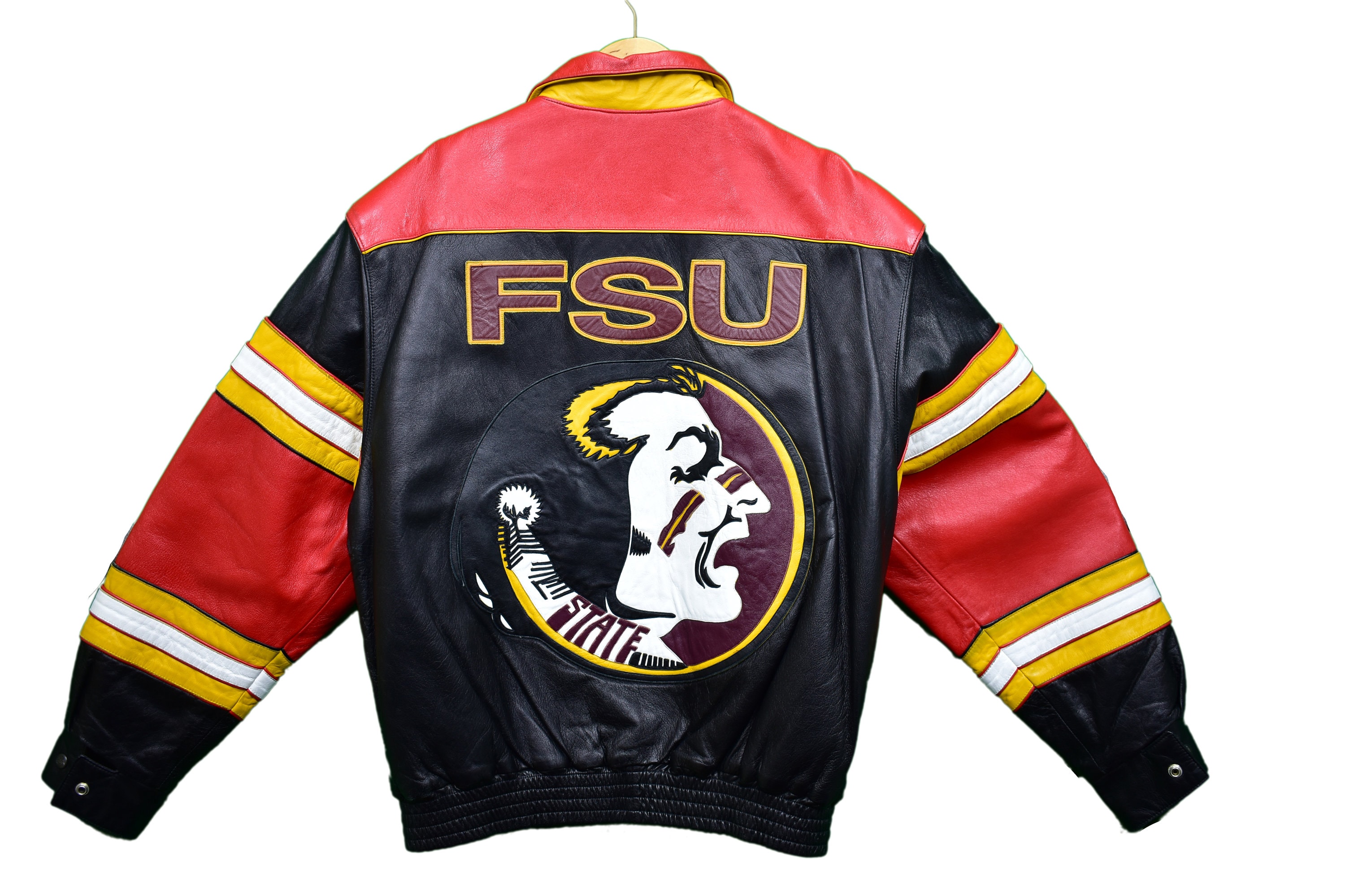 Vintage 90s Jeff Hamilton FSU Seminoles Leather Jacket Size Large - Etsy