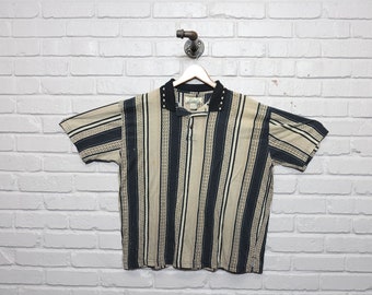 90s links edition striped polo shirt size xl