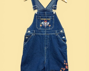 Vintage Y2K Powerpuff Girls Denim Overalls Size 31 Cartoon Network TV