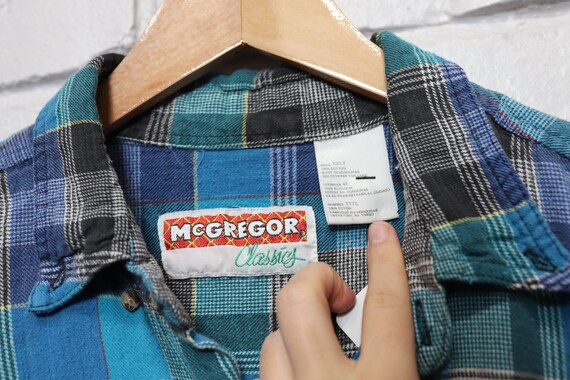 90s mcgregor classics plaid button down shirt siz… - image 3