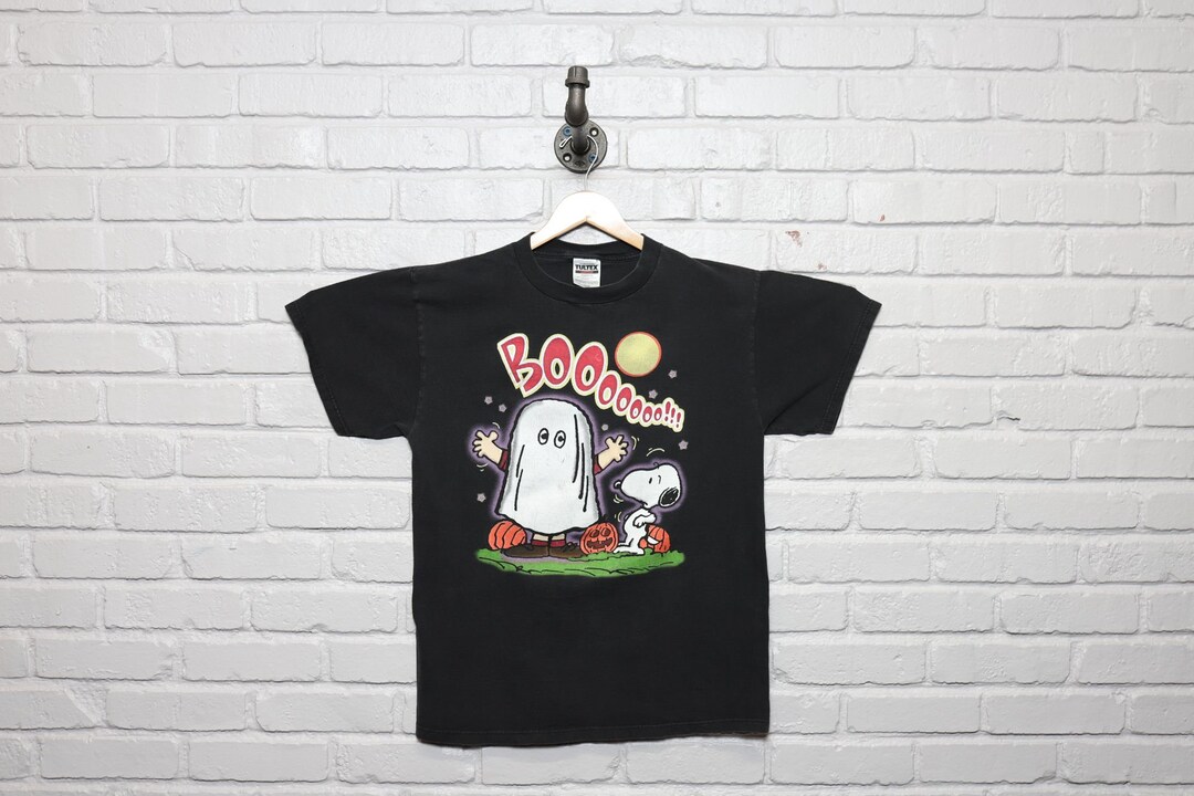 90s Peanuts Snoopy Halloween Tee Shirt Size Large Etsy