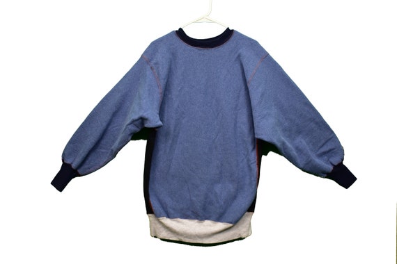 90s champion reverse weave color block sweatshirt