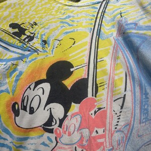 Vintage 90s Jerry Leigh Mickey Mouse All Over Print T Shirt Size Large image 2