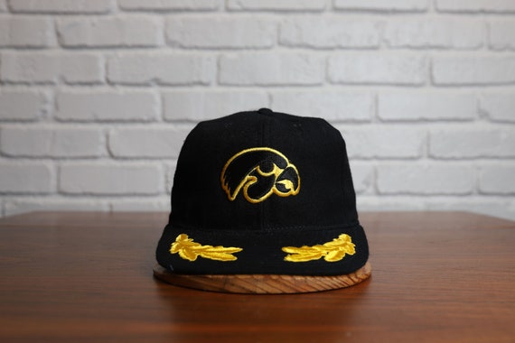 80s university of iowa hawkeyes strapback hat - image 1