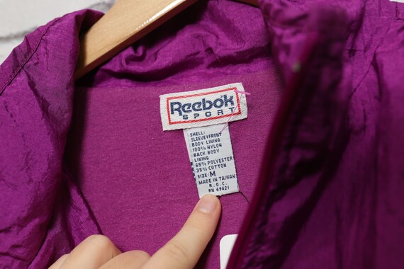 90s reebok sport purple windbreaker jacket size m… - image 3