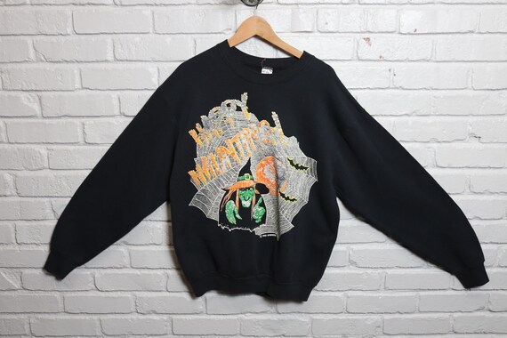 90s happy haunting halloween witch sweatshirt siz… - image 1