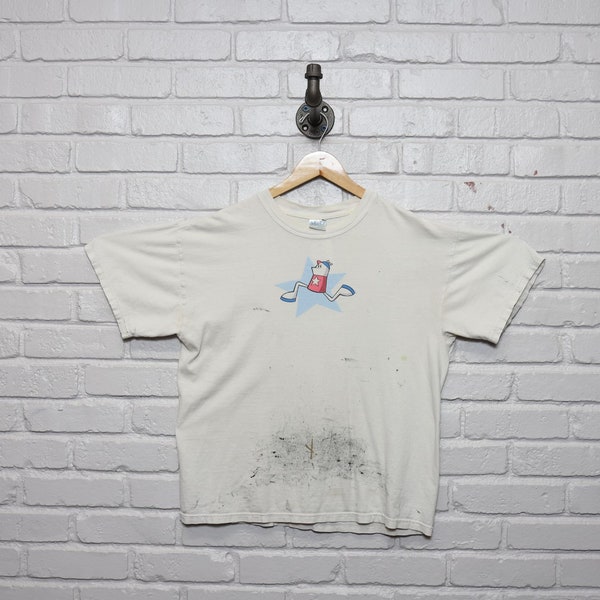 2000s paint splattered homestar runner tee size large