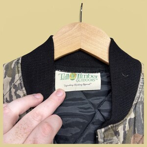 Vintage Mossy Oak Fall Foliage 90s Camo Jacket Broken Zipper Size Small image 3