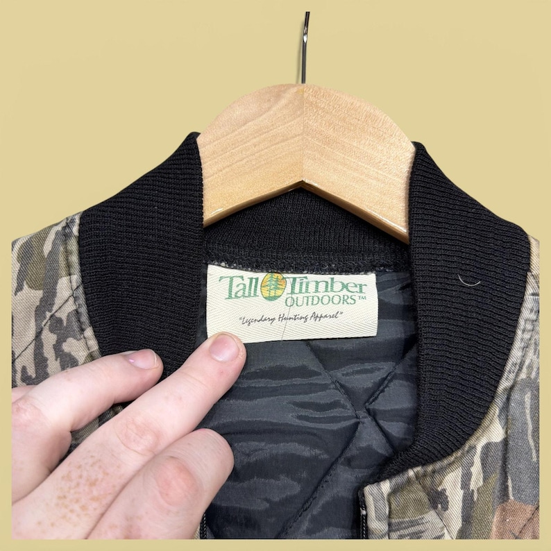 Vintage Mossy Oak Fall Foliage 90s Camo Jacket Broken Zipper Size Small image 3