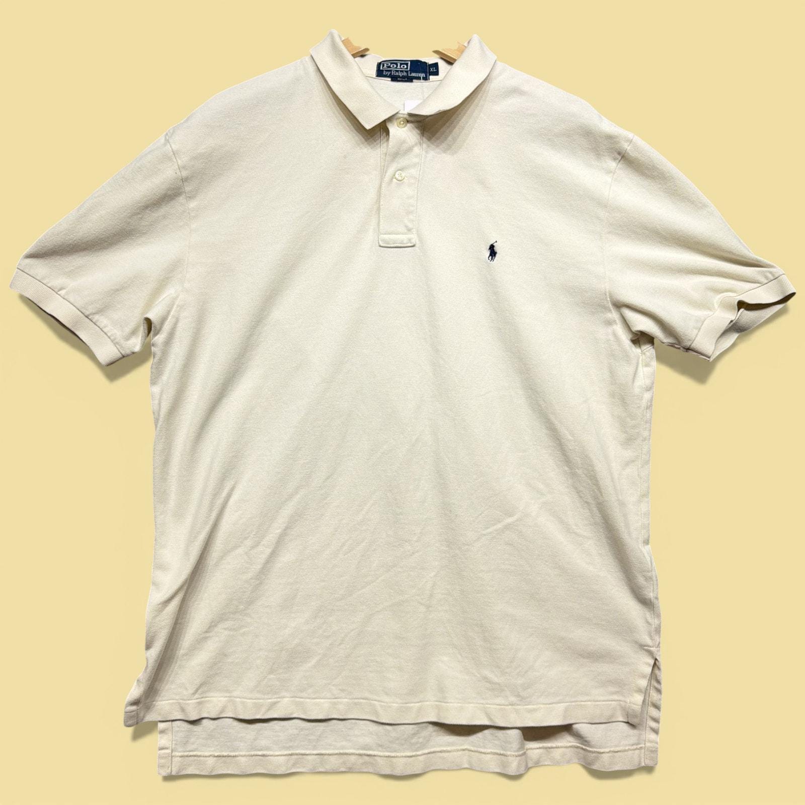 Vintage Polo Ralph Lauren 2000s Cream Polo Shirt Size XL - Etsy