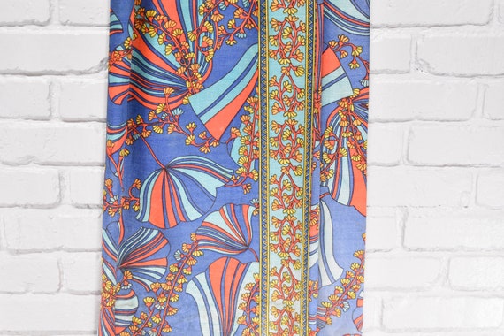 60s psychadelic hawaiian style maxi dress size 12 - image 4