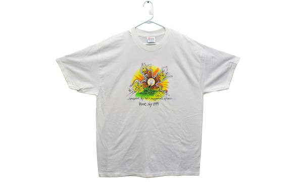 1999 woodstock parking lot bootleg tee shirt size