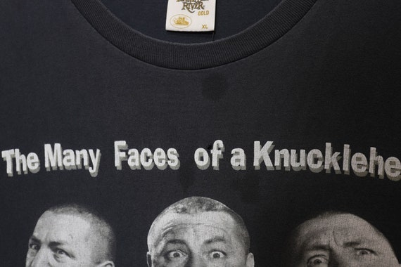 90s three stooges faces of a knucklehead tee shir… - image 4