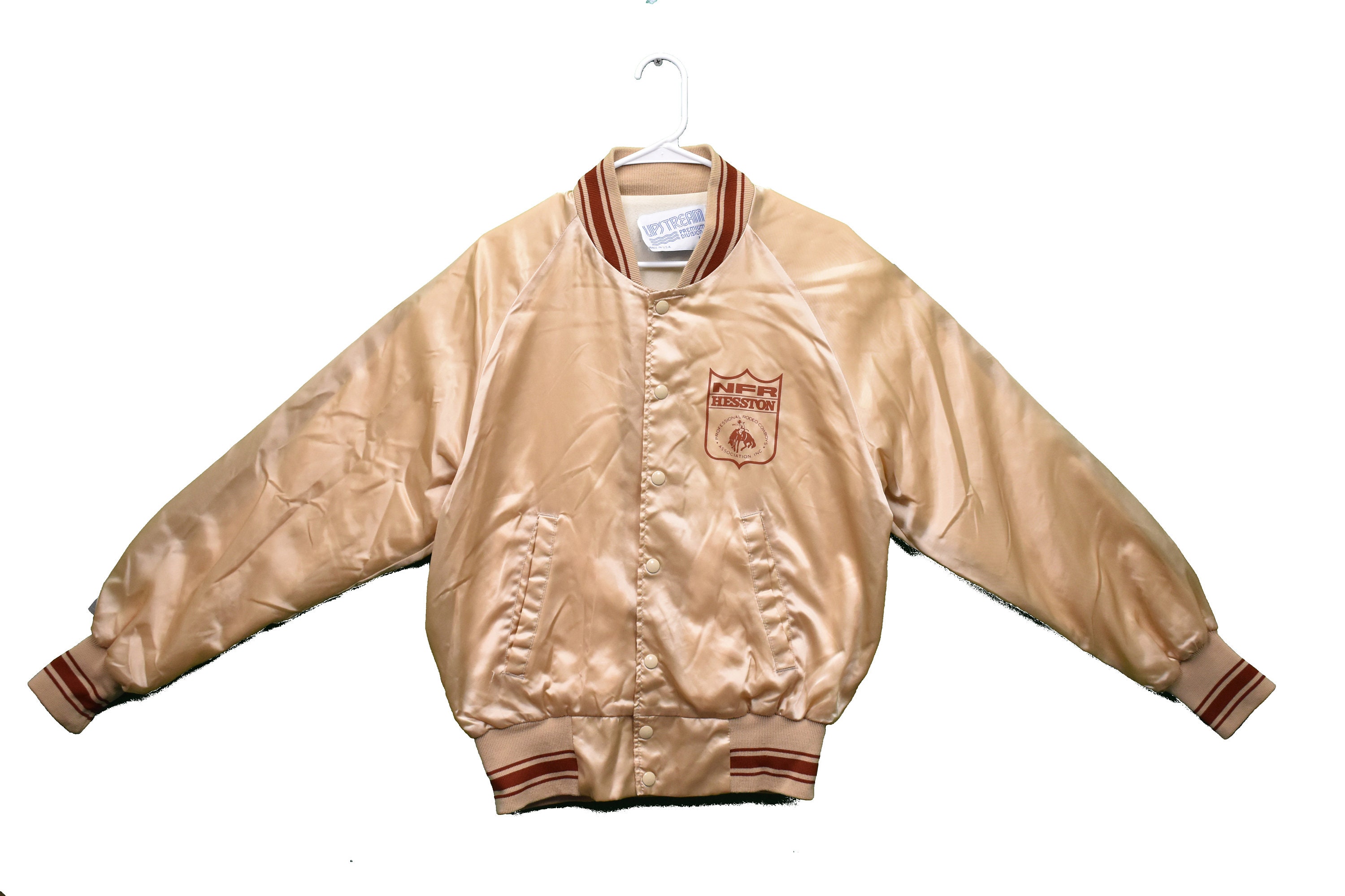 80s National Finals Rodeo Hesston Satin Jacket Size Large Etsy