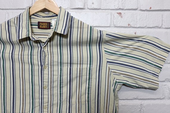 90s faded glory striped shirt size xl - image 2