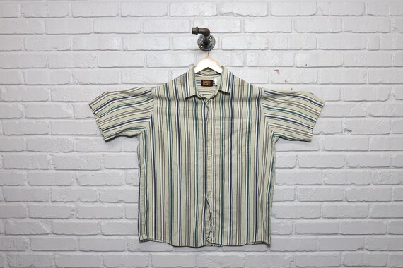 90s faded glory striped shirt size xl - image 1