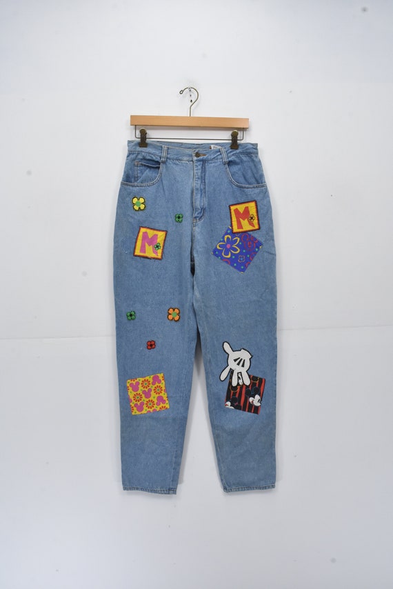 90s Mickey Mouse \u0026 Co Patch Denim Jeans 