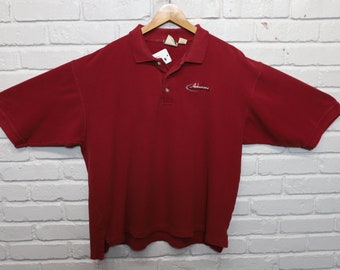 90s university of arkansas red oak polo shirt size xl