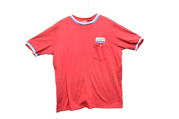 70s exxon ringer tee shirt size large