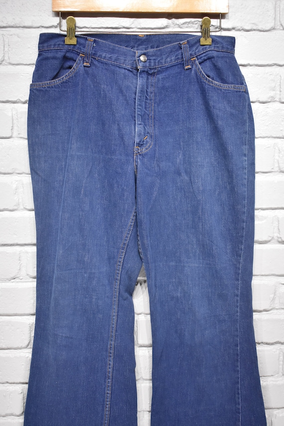 60s levis for gals big E wide leg flare jeans 30/… - image 2