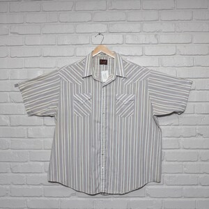 Vintage Western Shirt Plaid Wrangler Pearl Snaps Shirt 