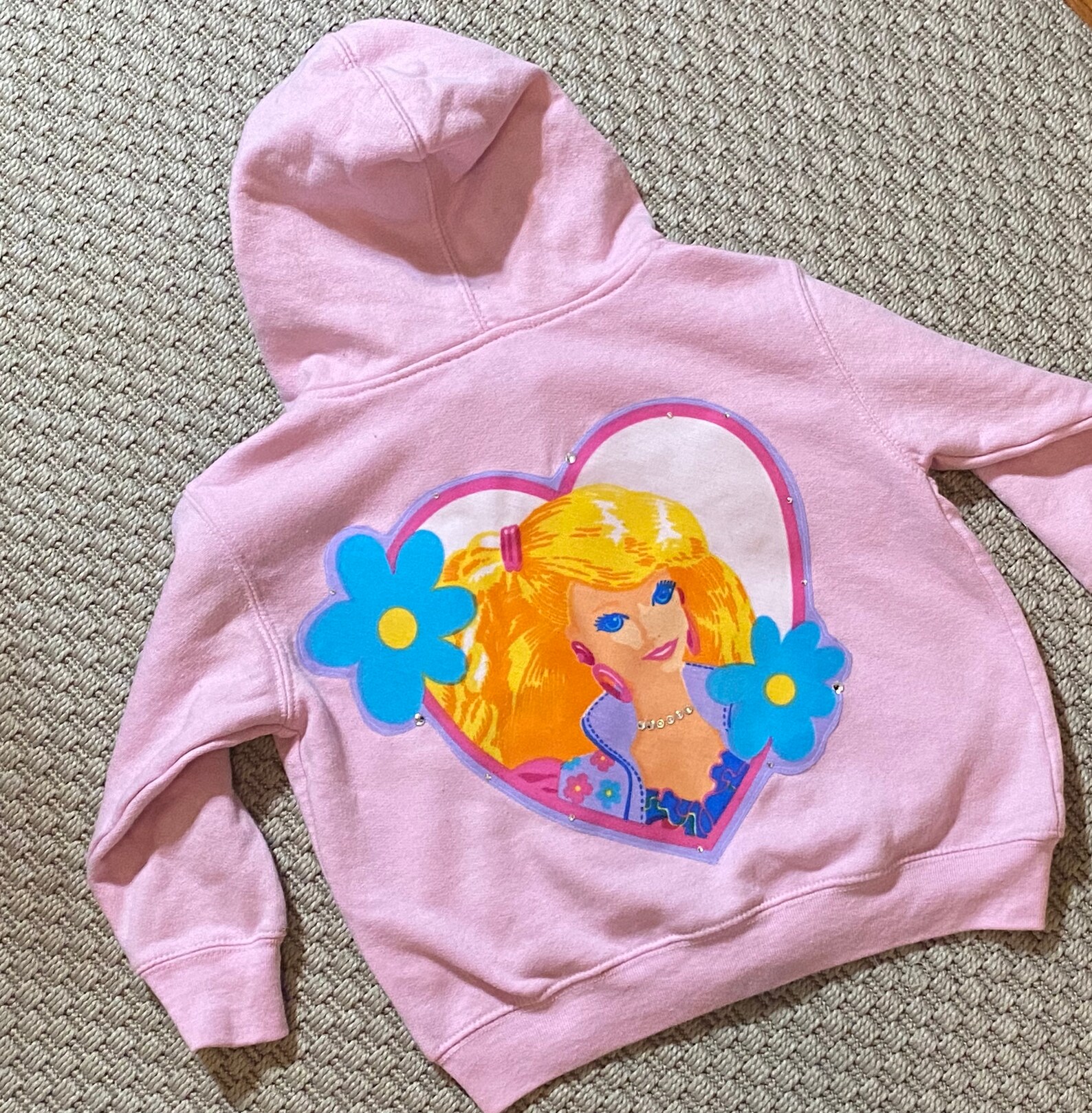Pink Toddler Girls Barbie Sweatshirt Girls Barbie Zip Etsy