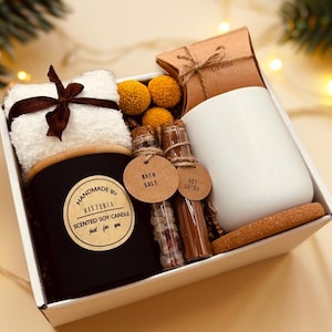 Heart Candle Gift Box Best Friend Gift Box Basket Birthday Box For Her Candle Gift Set Custom Candle Cute Gift Box Set Christmas Gift Dox