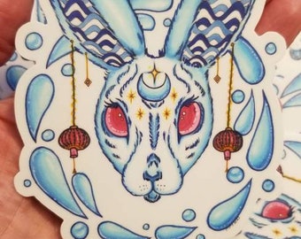 Naklejka- Księżycowy Nowy Rok Wodny Królik 2023