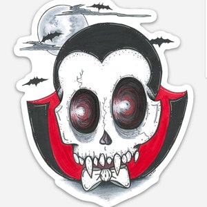 Sticker- Dracula Skull