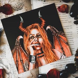 Succubus, Demon - Gothic Femme Fatale Art Print