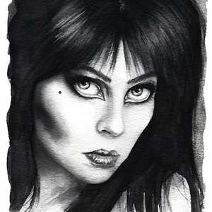 Dark Muses - Mistress of the Dark (Elvira) - Gothic Portrait Print