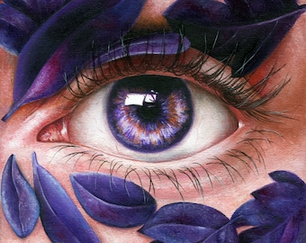 Purple Eye - Original Oil Painting