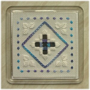 Kit de posavasos bordado Hardanger (un posavasos)