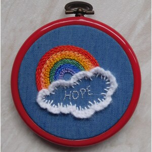 Hope Rainbow freestyle embroidery ornament kit