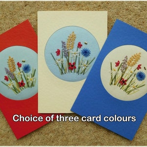 Kleiner Wildblumen Garten mit Biene Stickkarten Kit