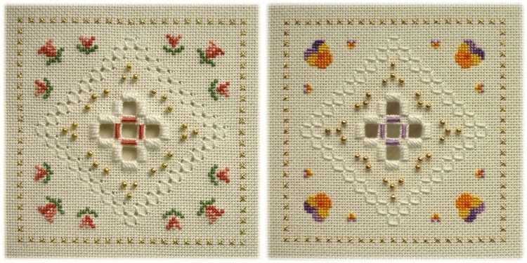 Hardanger Embroidery Floral Lace set of 20 Designs - Etsy