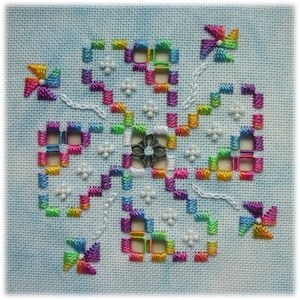 Hardanger embroidery - Windmills