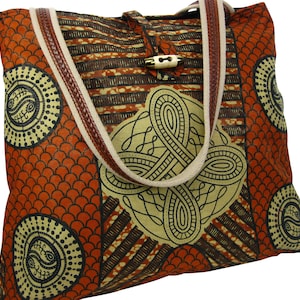 Tote Bag African Print, Shoulder Bag Everyday Bag, Beach Bag, Holiday Bag, Wax Print, Shopping Tote, Wax Print Shopping Bag Abstract Print