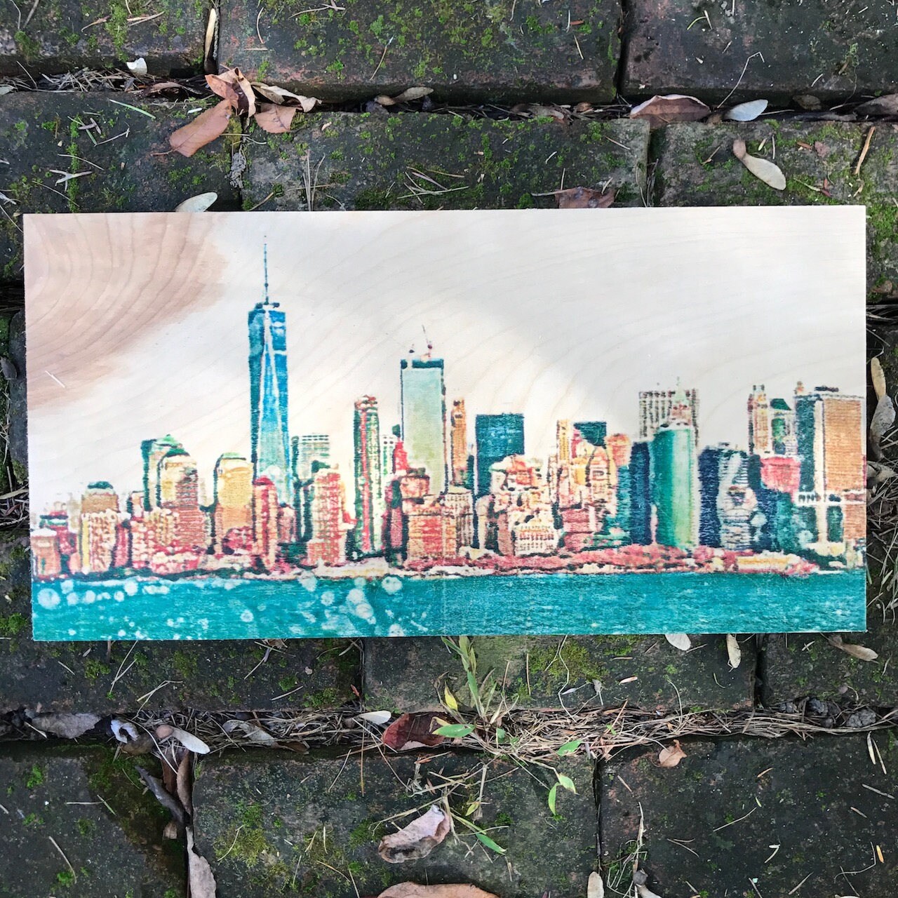 New York City Skyline Wood Print 2 ft x 4 ft Large Cityscape Etsy