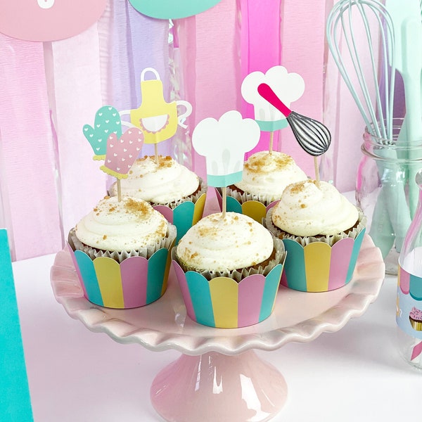 Chef Cupcake Toppers - Etsy