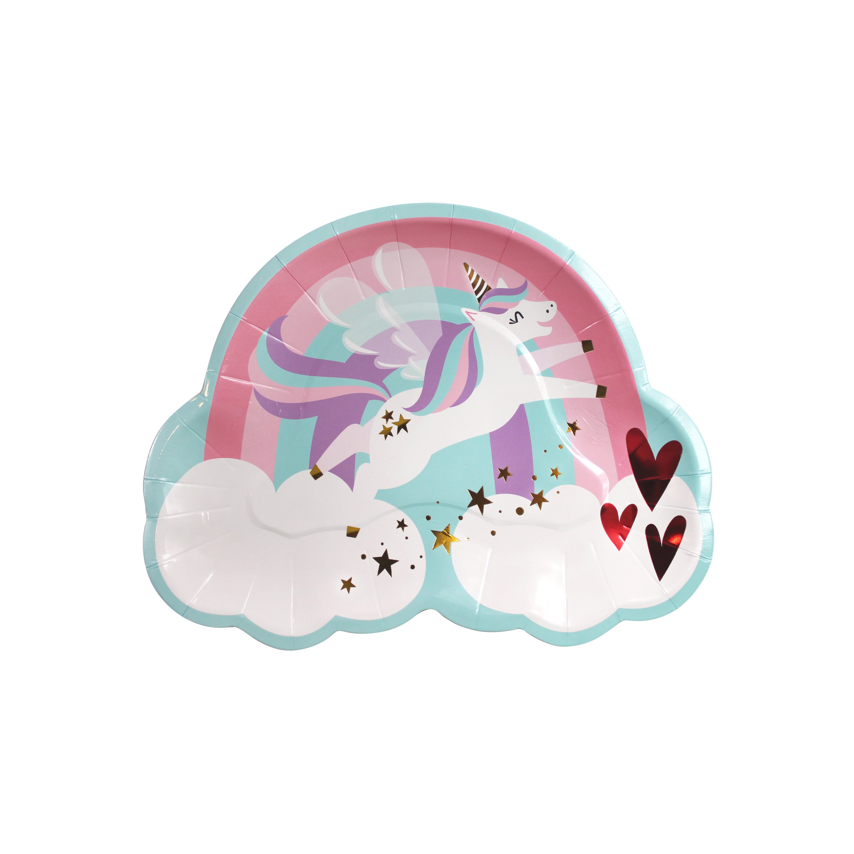 Love is Magical Unicorn Plates 12 ct Unicorn Birthday Party Supplies Unicorn Valentines Day Party Rainbow Themed Party