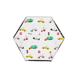 Transportation Small Plates, 12 ct | Car Party Plates  | City Transportation Paper Plates