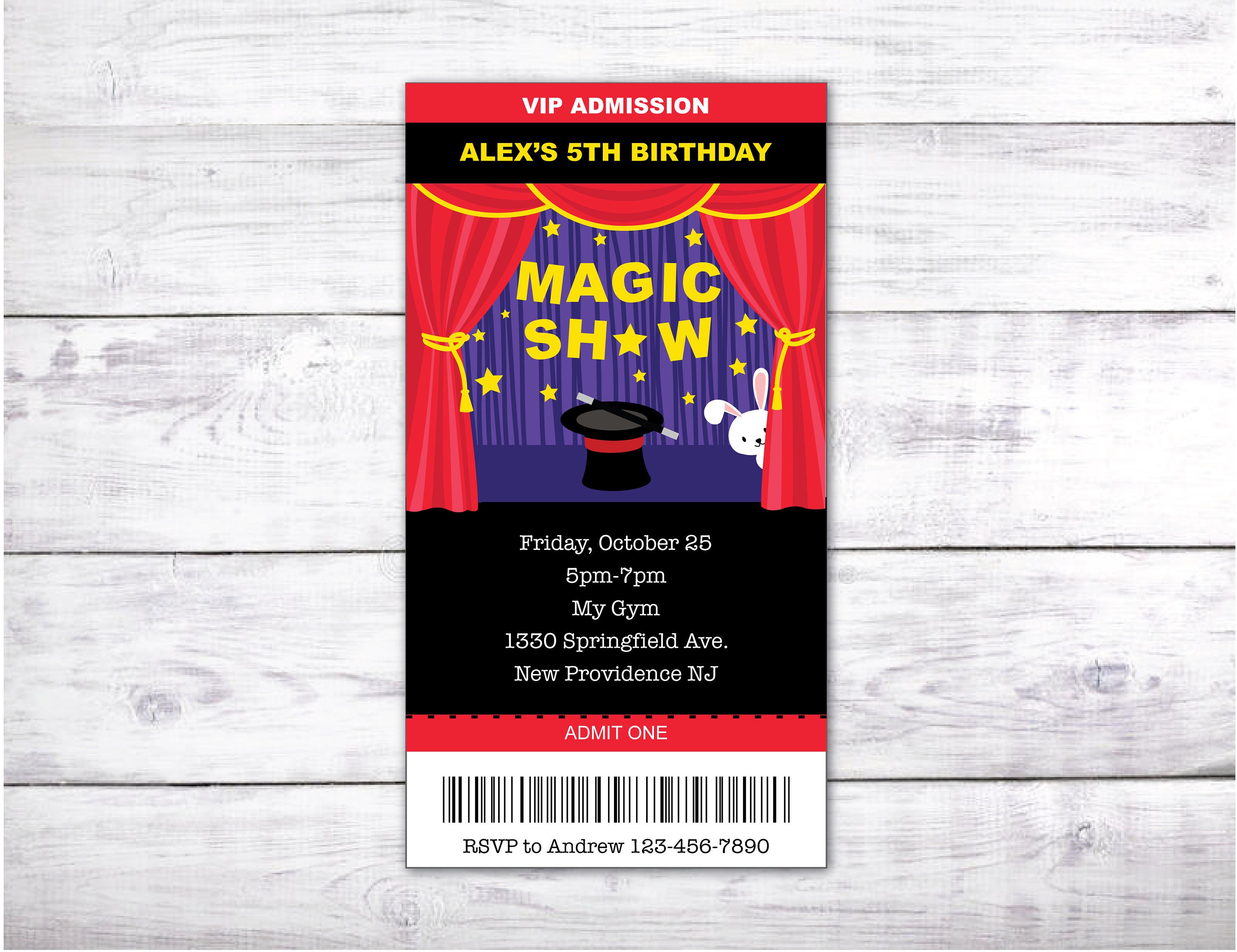 Magic Show Printable Birthday Invitation Instant Download | Etsy