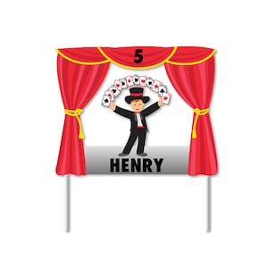 Magic Show Custom Cake Topper Magician Party Decorations - Etsy