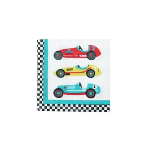Vintage Race Car - Paper Napkins, 24 ct | Race Car Party Tableware | Vehicle, race car theme