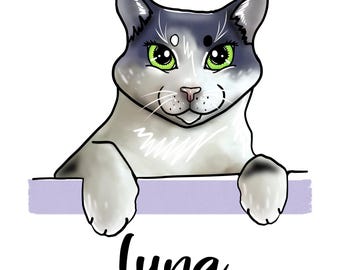 Custom Cartoon Pet Portrait | Hand-Drawn Digital Pet Art (Digital File)