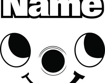 Personalised Smiley Vacuum Printable – Custom Name Download