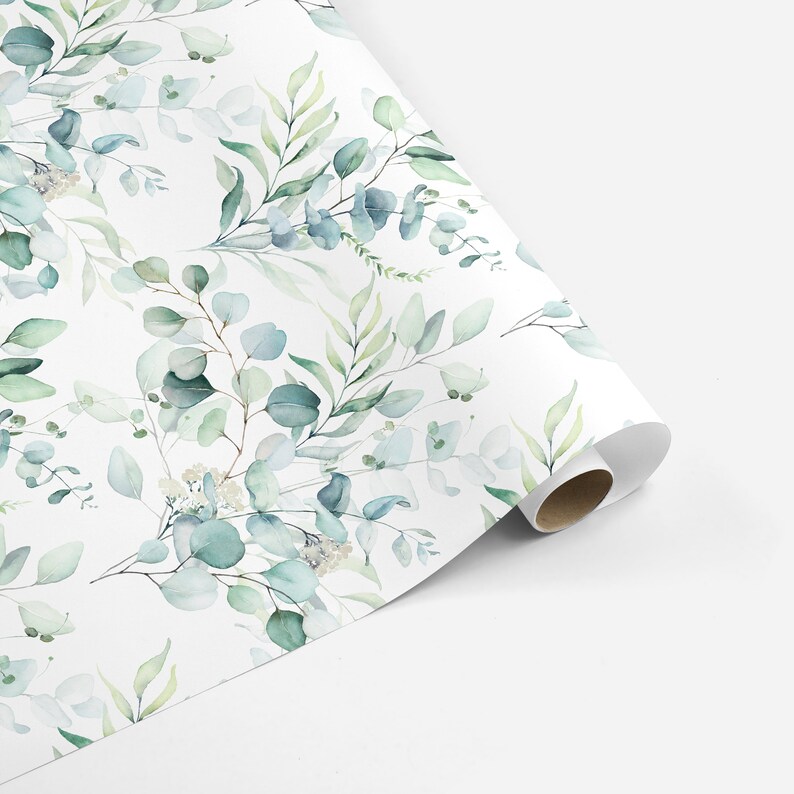 Floral Wrapping Paper Botanical Leaf Wrapping Paper Etsy