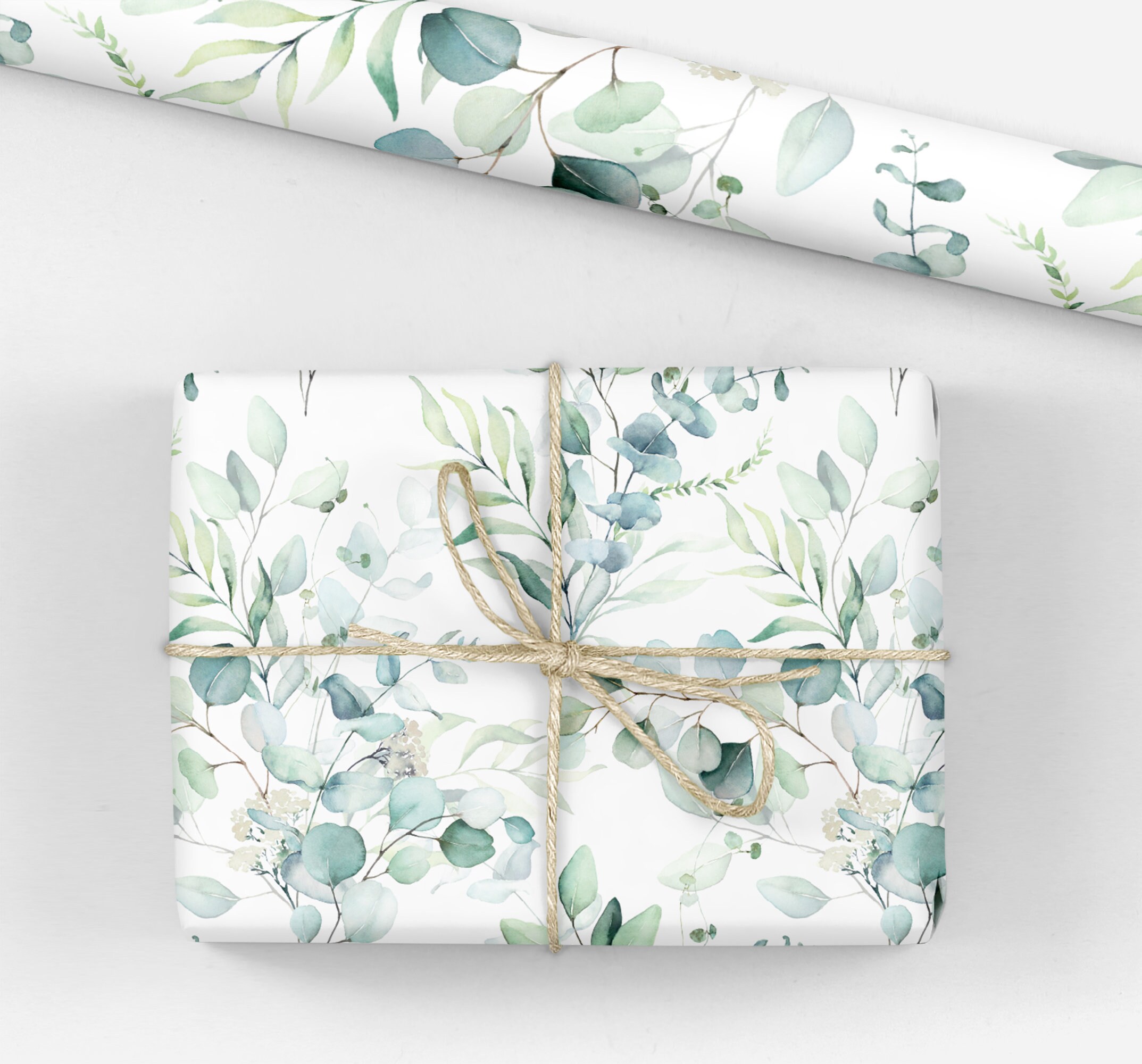 Floral Wrapping Paper Botanical Leaf Wrapping Paper Etsy